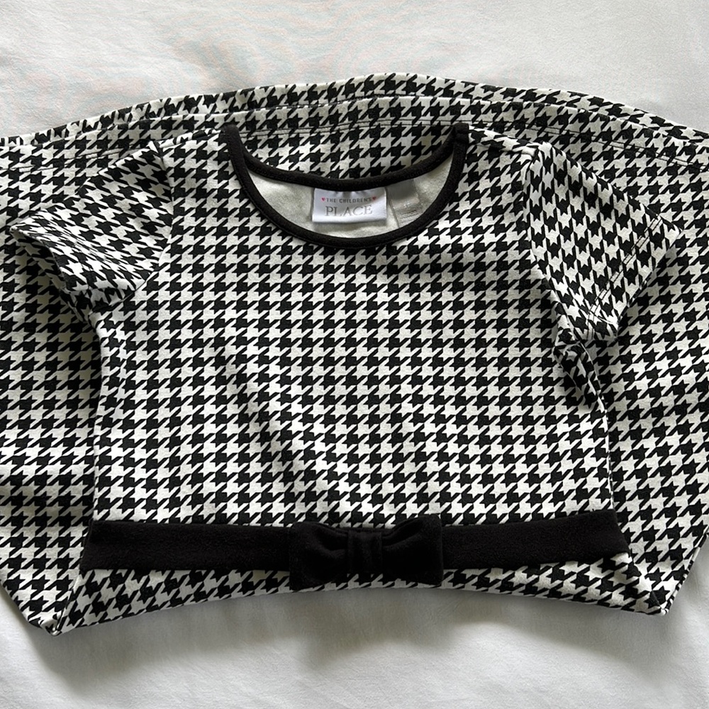 Black and white pull over dress